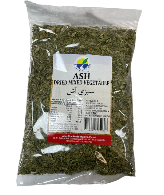 Ash dried mixed vegetables 100g