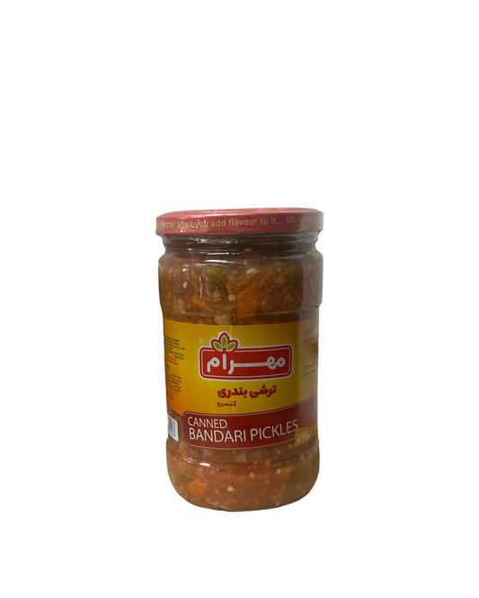 Mahram canned bandari pickles 670g