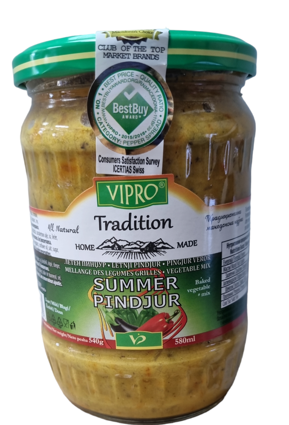 Vipro summer pindjur mild 580ml