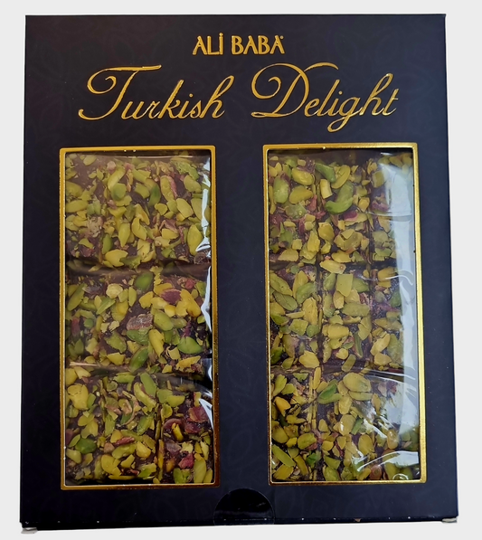 Alibaba turkish delight with grated pistachios and pomegrante flavoured 560g